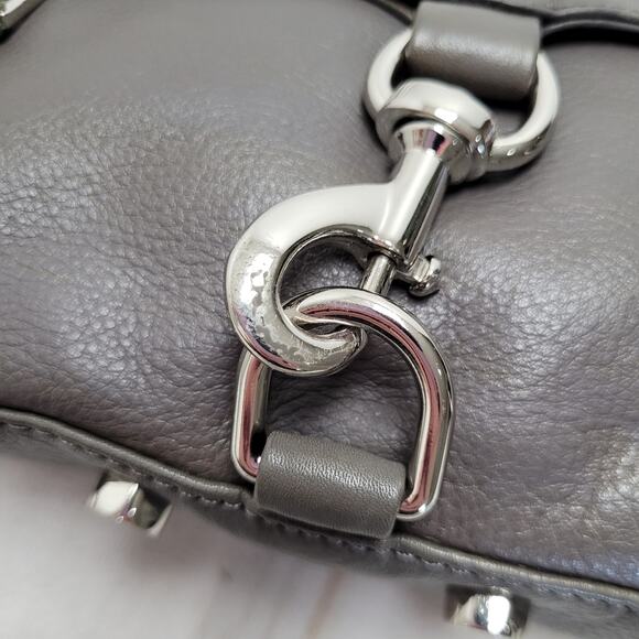 Rebecca Minkoff mini M.A.C. Gray crossbody bag chain purse moto